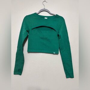 JoyLab Teal Textured Crop Top